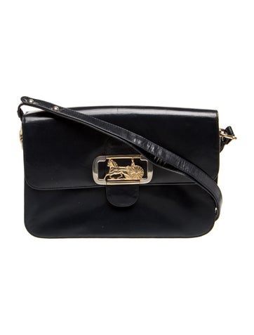 Leather Horse Carriage Flap Bag Vintage