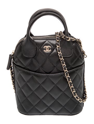 Quilted Top Handle Clutch w/ Chain w/ Tags
