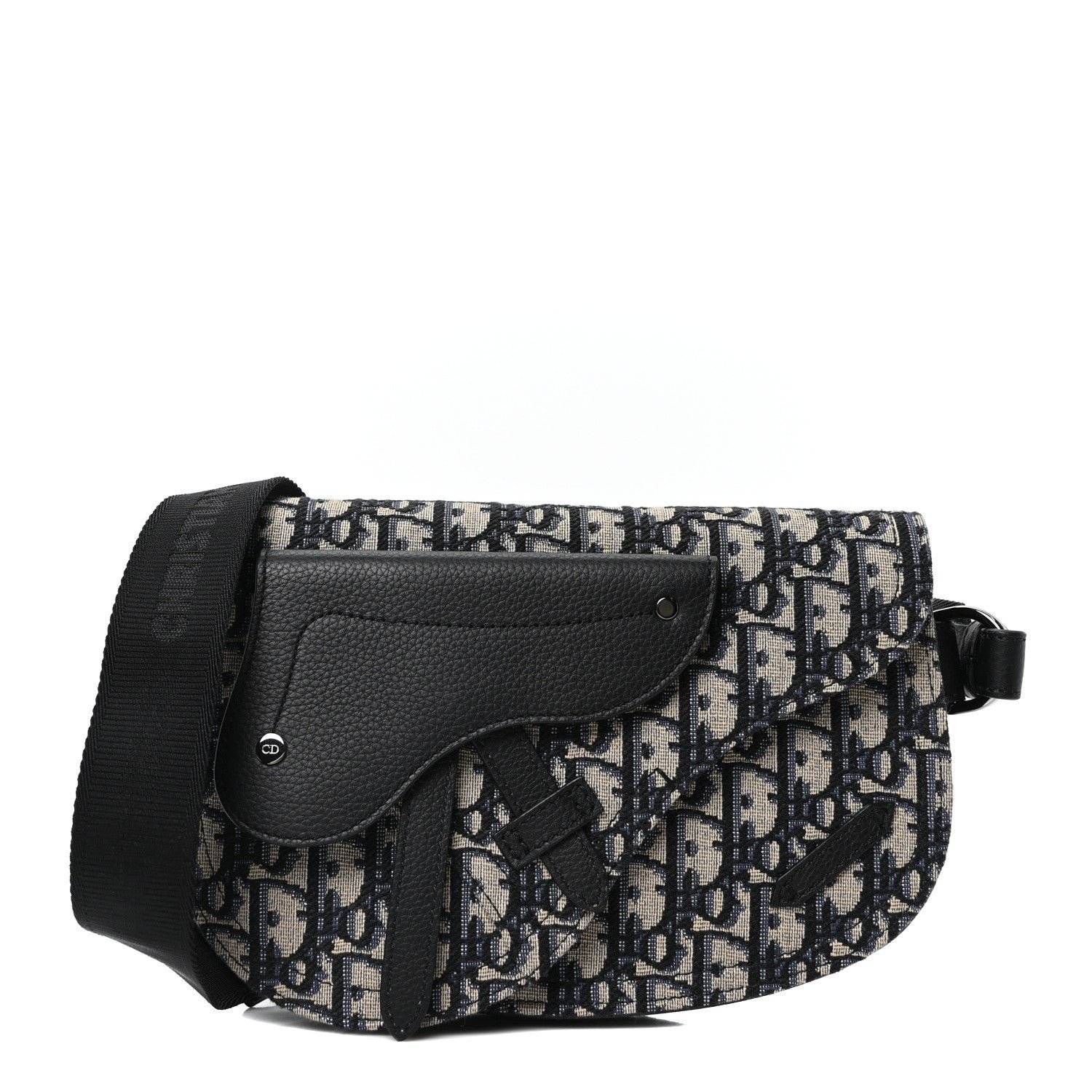 Dior Oblique Saddle Messenger Pouch Beige Black