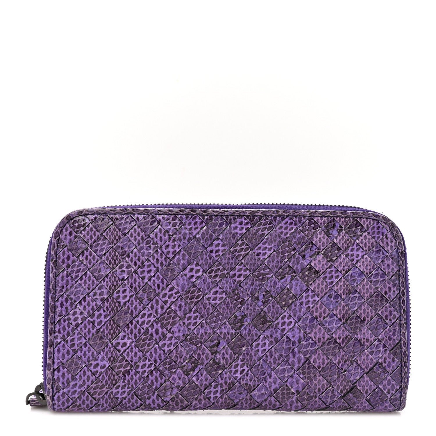 Bottega Veneta Ayers Livrea Intrecciato Zip Around Wallet Plum