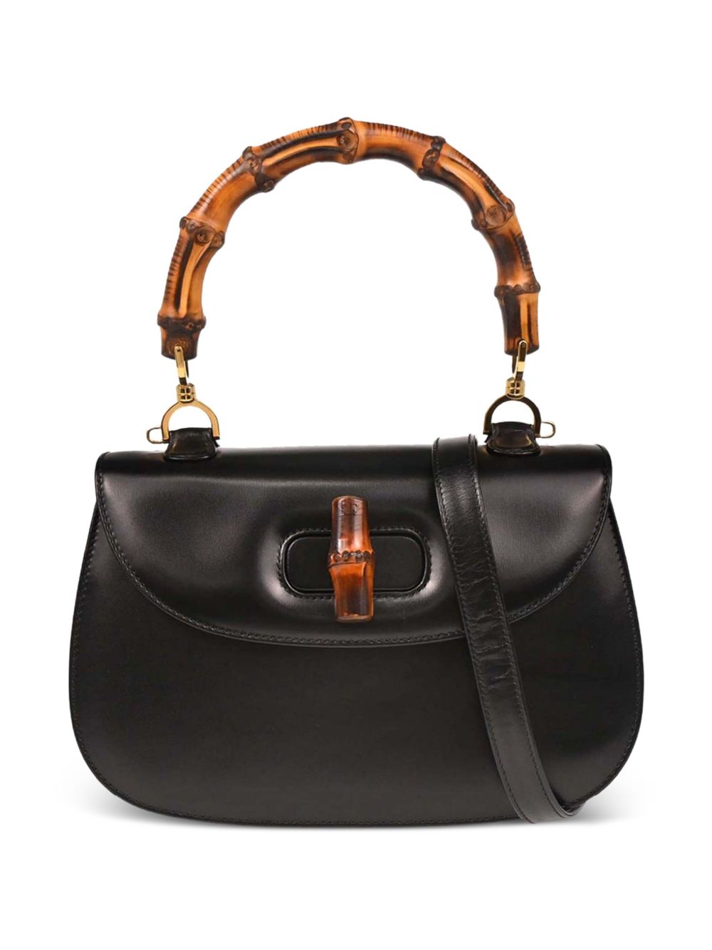 1990-2000s bamboo-handle crossbody bag