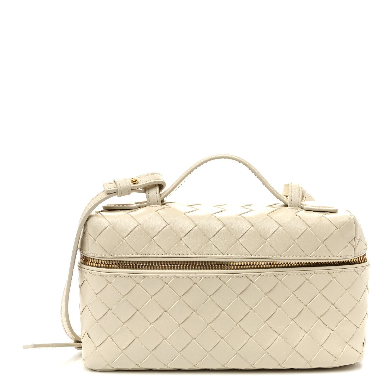 Bottega Veneta Nappa Intrecciato Bang Bang Vanity Case Sea Salt
