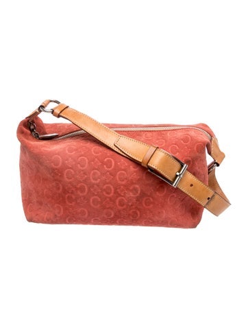 Suede C Macadam Shoulder Bag Micro Vintage