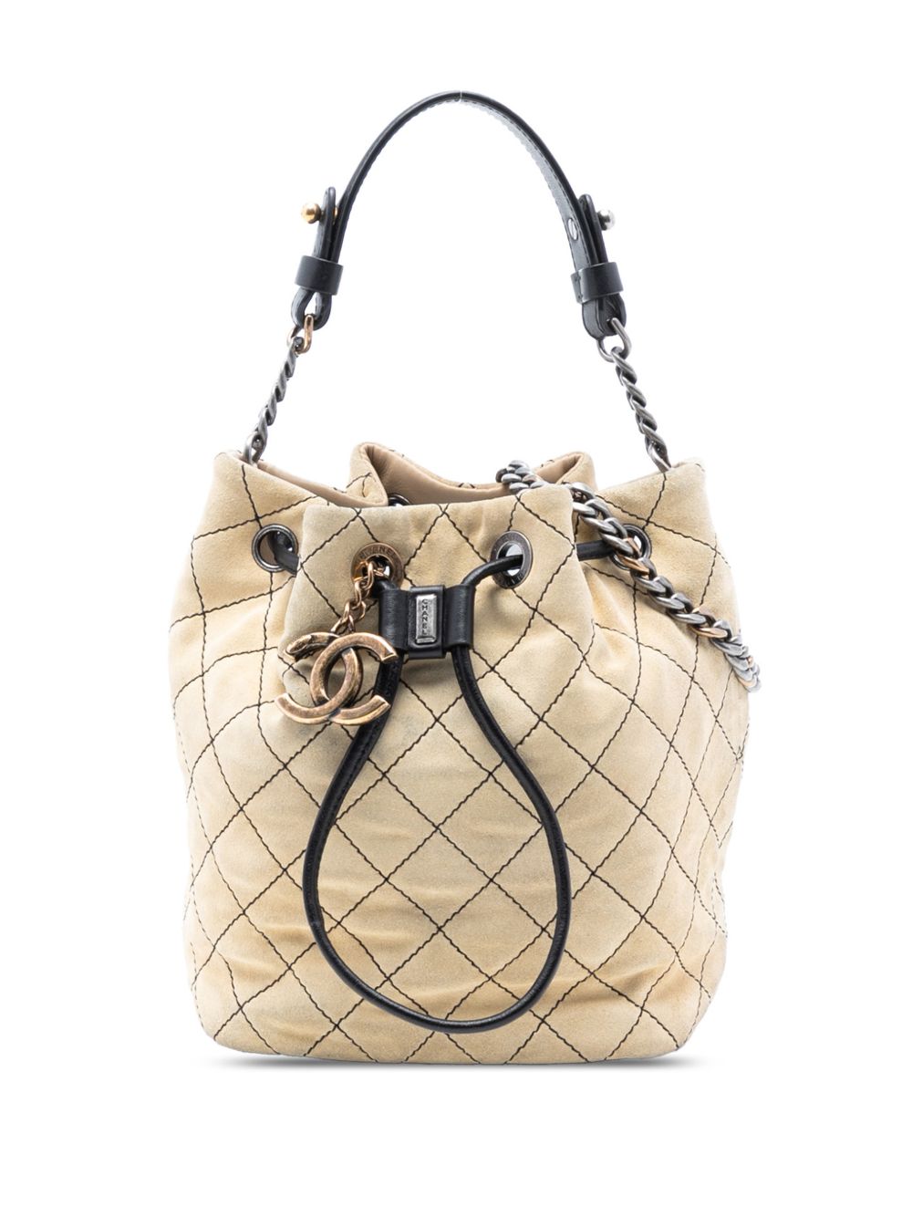 2016-2017 CC Suede Wild Stitch Bucket Bag satchel