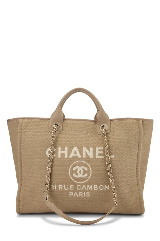 Beige Canvas Deauville Medium NM