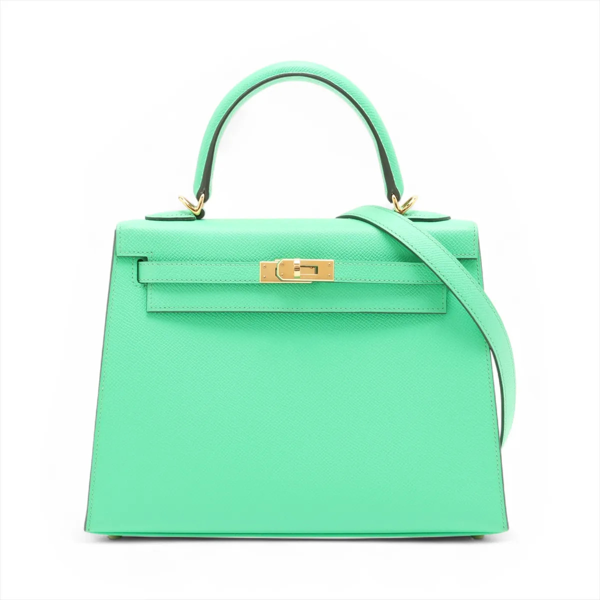 Hermès Kelly 25 Serie Veau Epsom Veil comics Gold Metal Fittings
