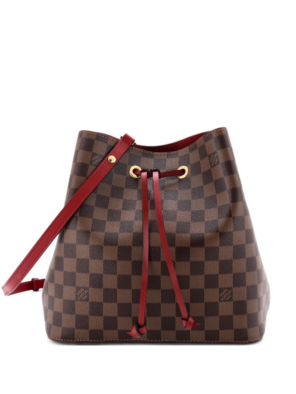 NeoNoe Handbag Damier with Leather MM bucket bag