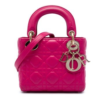 Mini Lambskin Cannage Lady Dior