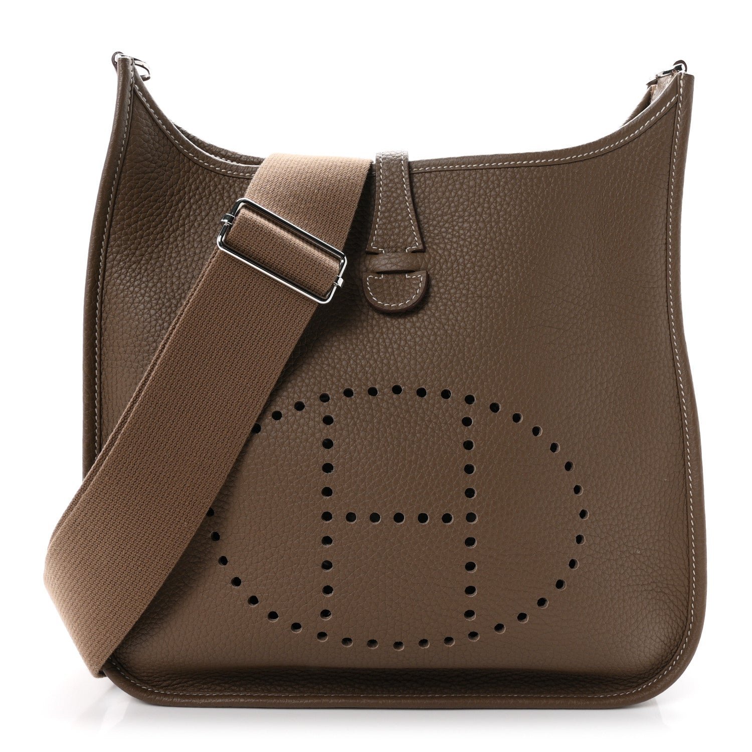 Hermes Taurillon Clemence Evelyne III PM Etoupe