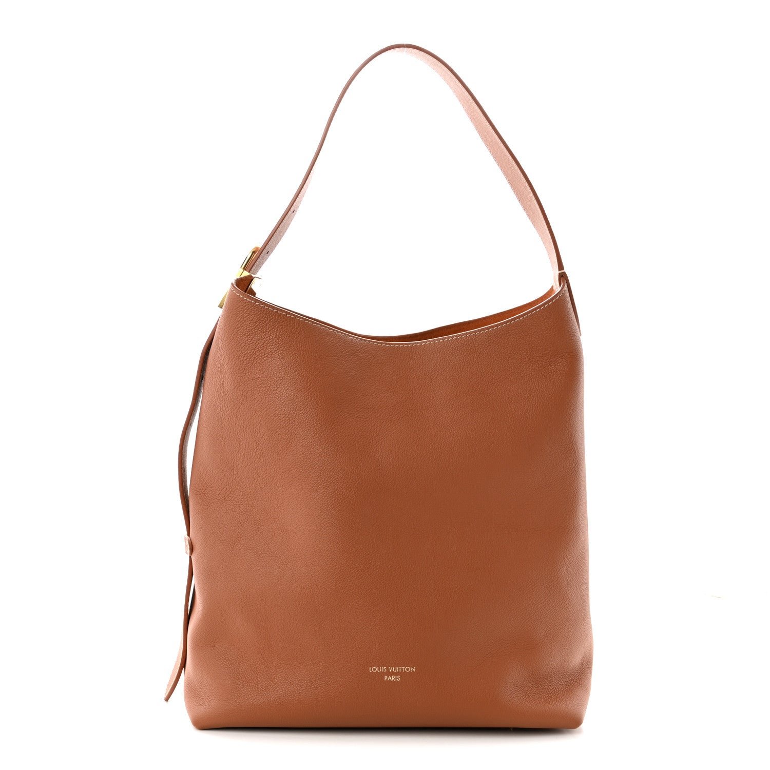 Louis Vuitton Grained Calfskin Low Key Hobo MM Cognac