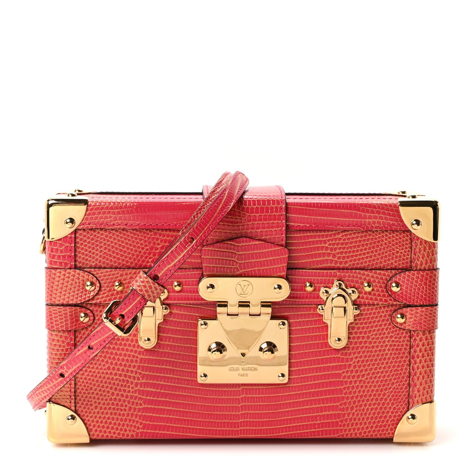 Louis Vuitton Louis Vuitton Metalic Lizard Petite Malle Pink