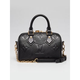 Louis Vuitton Black Monogram Empreinte Leather Speedy Bandouliere 20 Bag