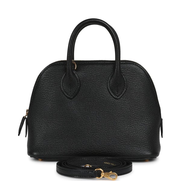 Hermes Hermes 1923 Bolide Mini Black Chevre Mysore Gold Hardware
