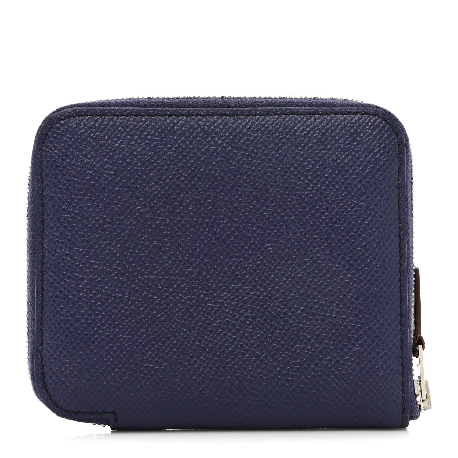 Hermes Epsom Silk'In Compact Wallet Bleu Saphir