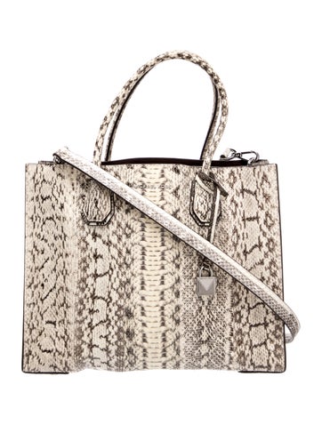 Snakeskin Top Handle Bag