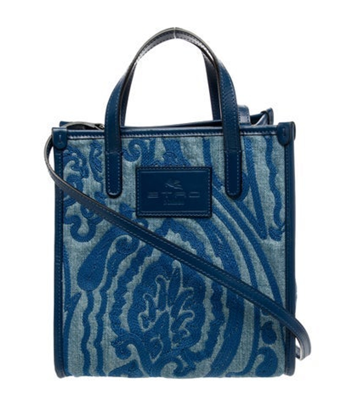 Etro Denim Top Handle Bag