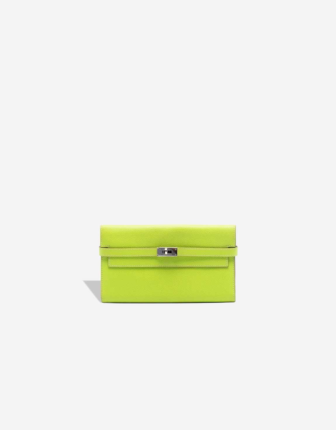 Hermes 
		Kelly Long Wallet Chèvre Mysore Kiwi / Lichen    