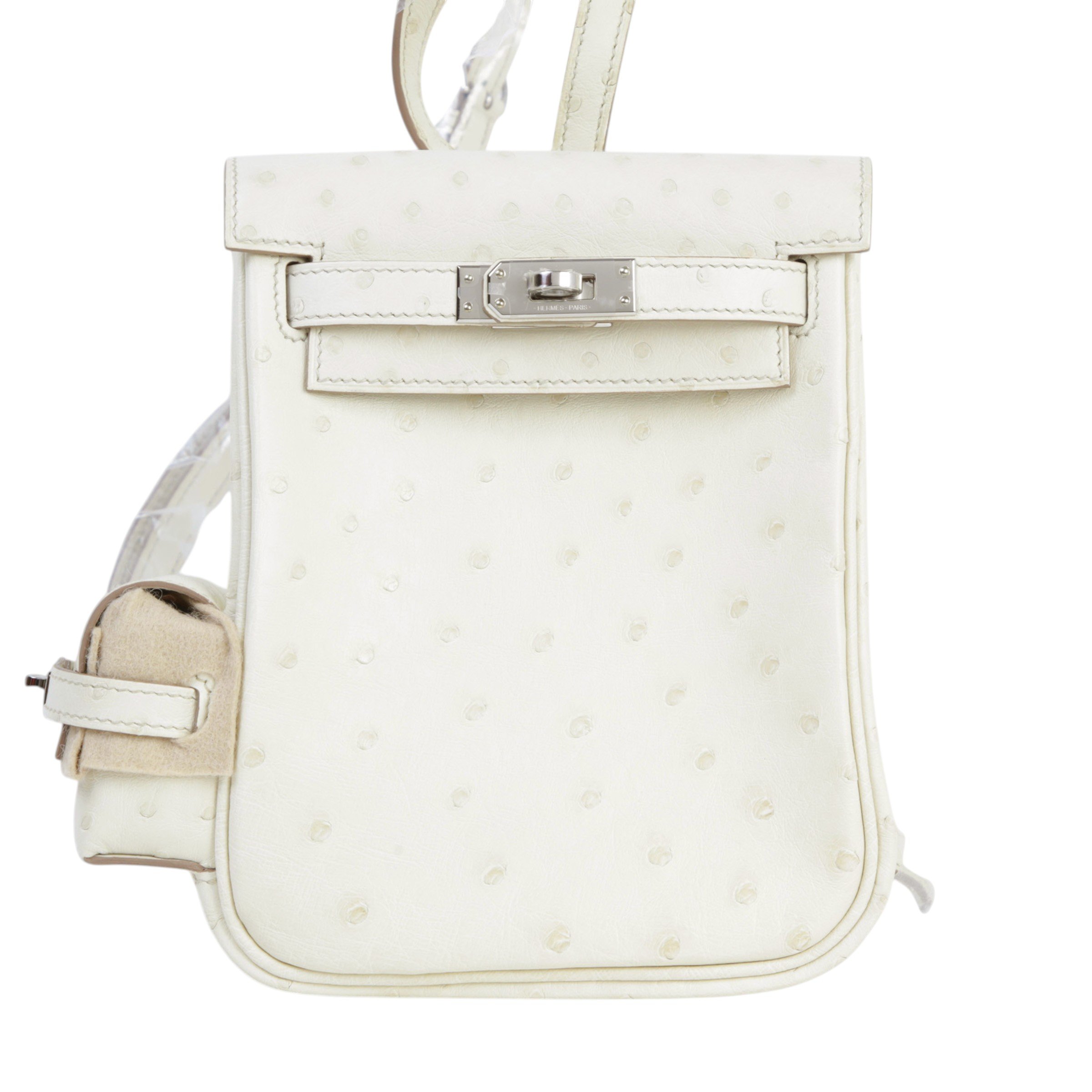 Hermes Unused ( Rank NS ) HERMÈS Kelly Jump Beton (8L) Ostrich Palladium hardware W (2024)