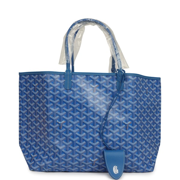 Goyard Goyardine Sky Blue Saint Louis PM Tote Bag Palladium Hardware