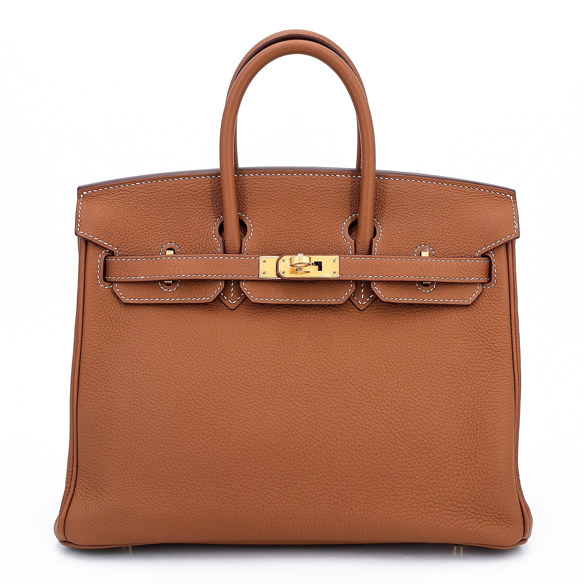 Hermes Excellent ( Rank SA ) HERMÈS Birkin 25 Gold (37) Togo Gold hardware Y (2020)
