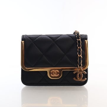 Lambskin Chain Belt Waist Bag Mini