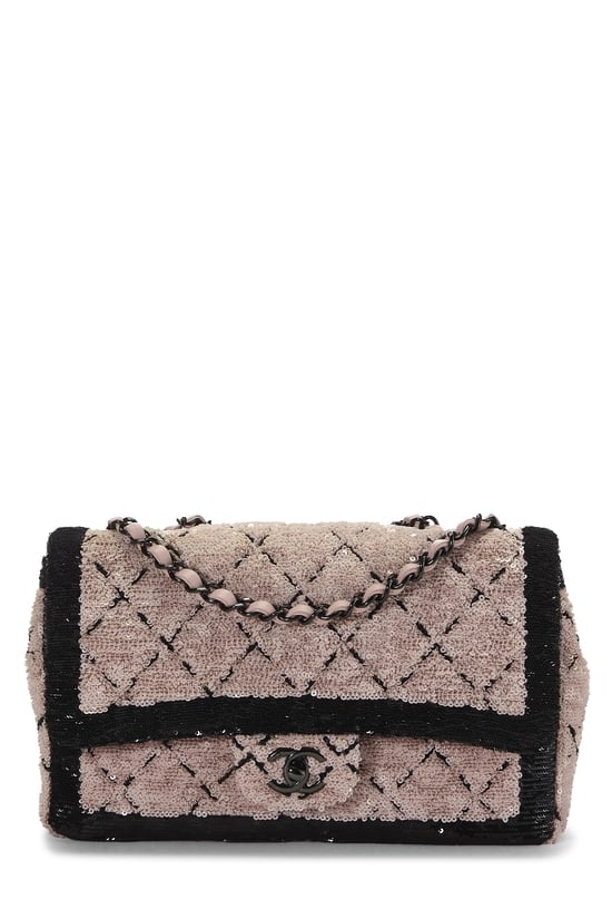 Pink Sequin Half Flap Medium