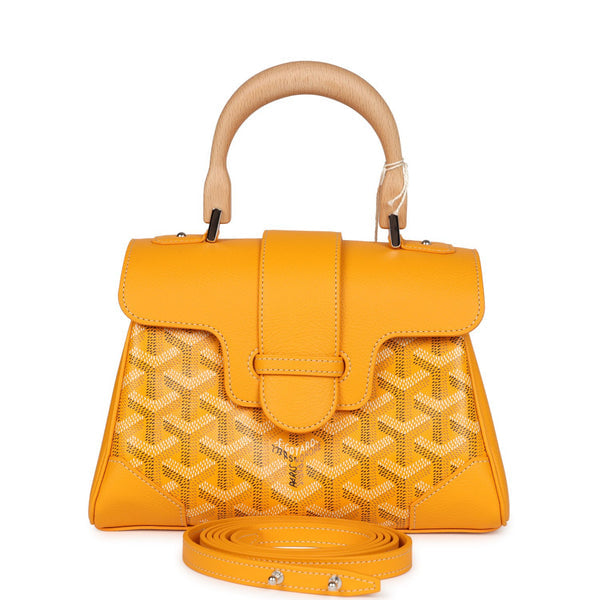 Goyard Goyard Saigon Souple Mini Bag Yellow Goyardine Palladium Hardware