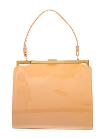 Mansur Gavriel Patent Leather Top Handle Bag