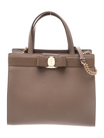 Ferragamo Vara Bow Top Handle Bag
