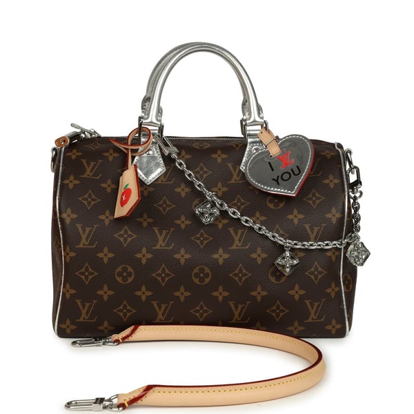 Louis Vuitton Louis Vuitton "57th Street NYC" Speedy 30 Bandouliere Brown and Silver Monogram Silver Hardware