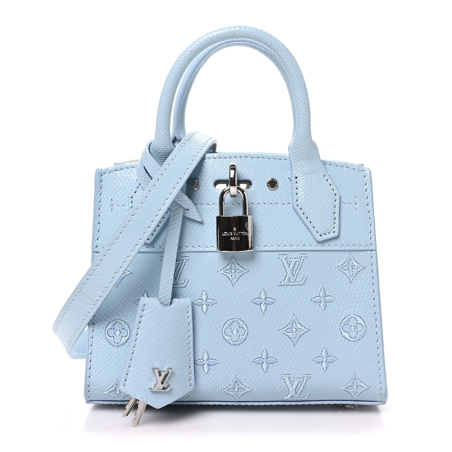 Louis Vuitton Karung Mini City Steamer Light Blue