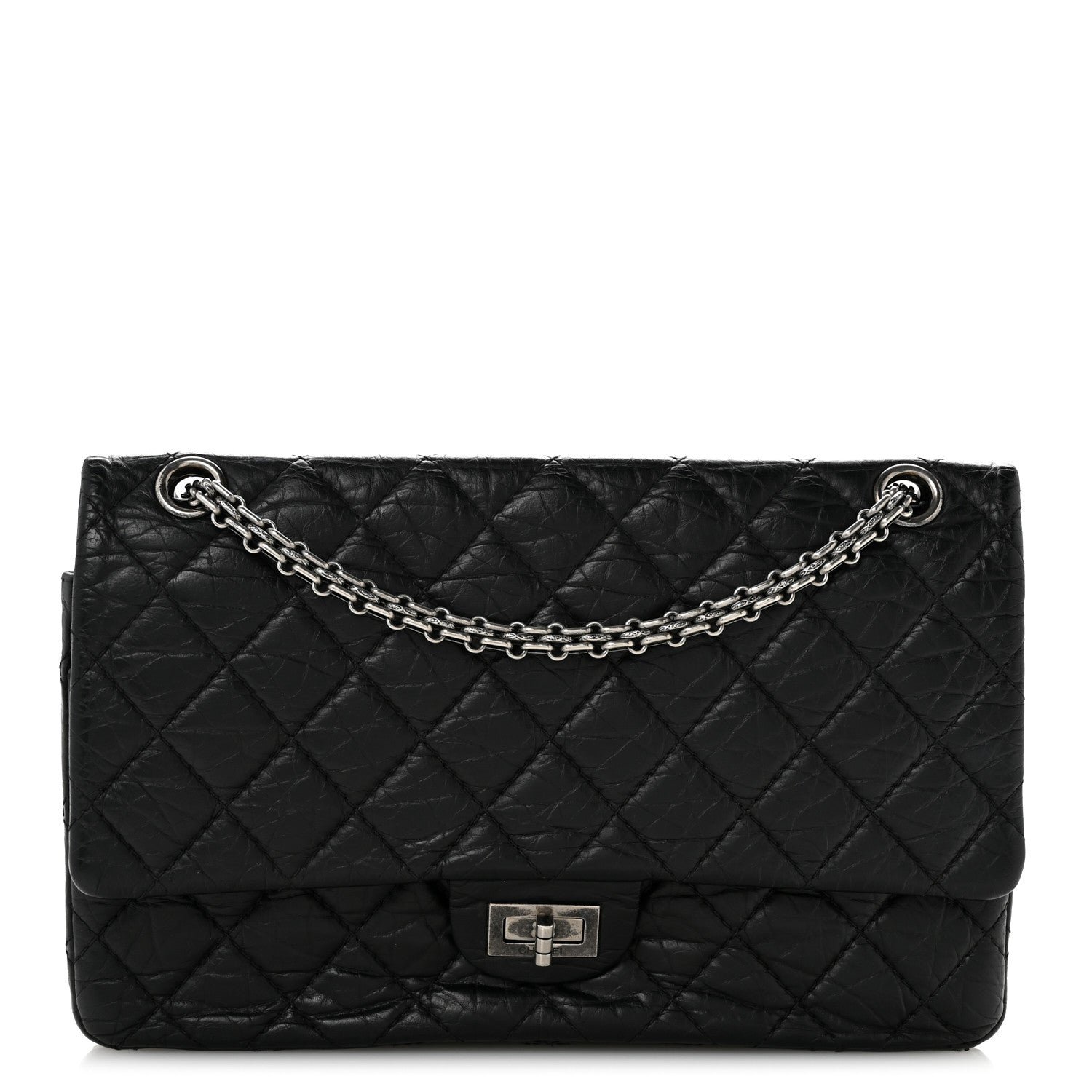 Chanel Aged Calfskin Quilted 2.55 Reissue 226 Flap Black
