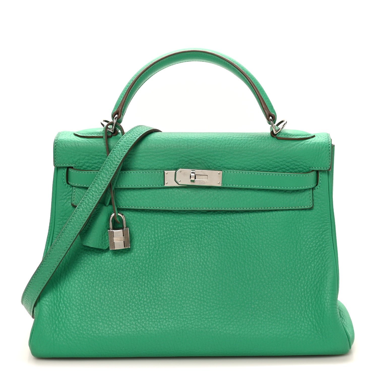 Hermes Hermes Taurillon Clemence Kelly Retourne 32 Menthe