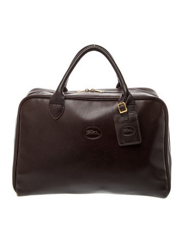 Longchamp Leather Weekender Bag