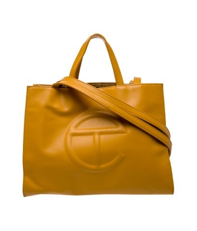 Telfar Vegan Leather Mustard Shopping Medium