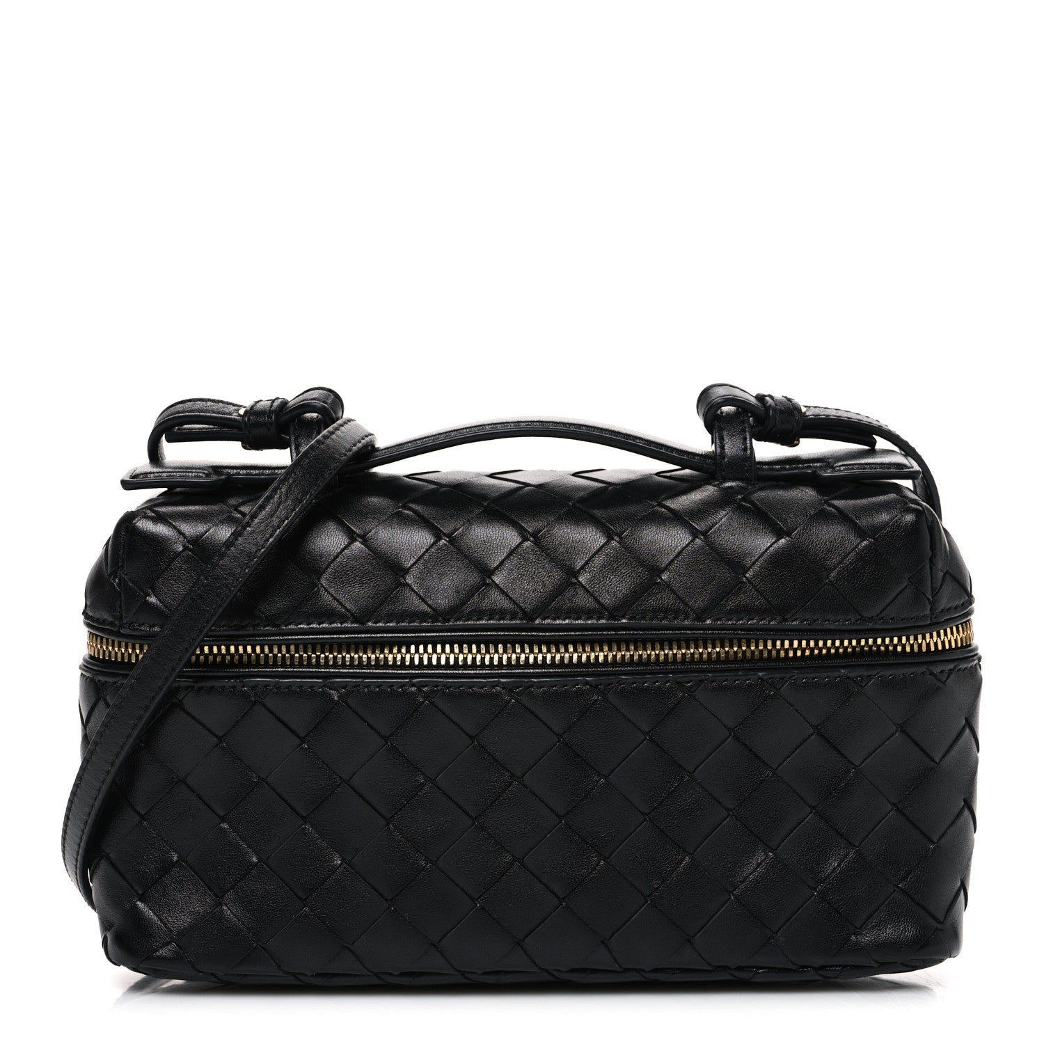 Calfskin Intrecciato Bang Bang Vanity Case Black