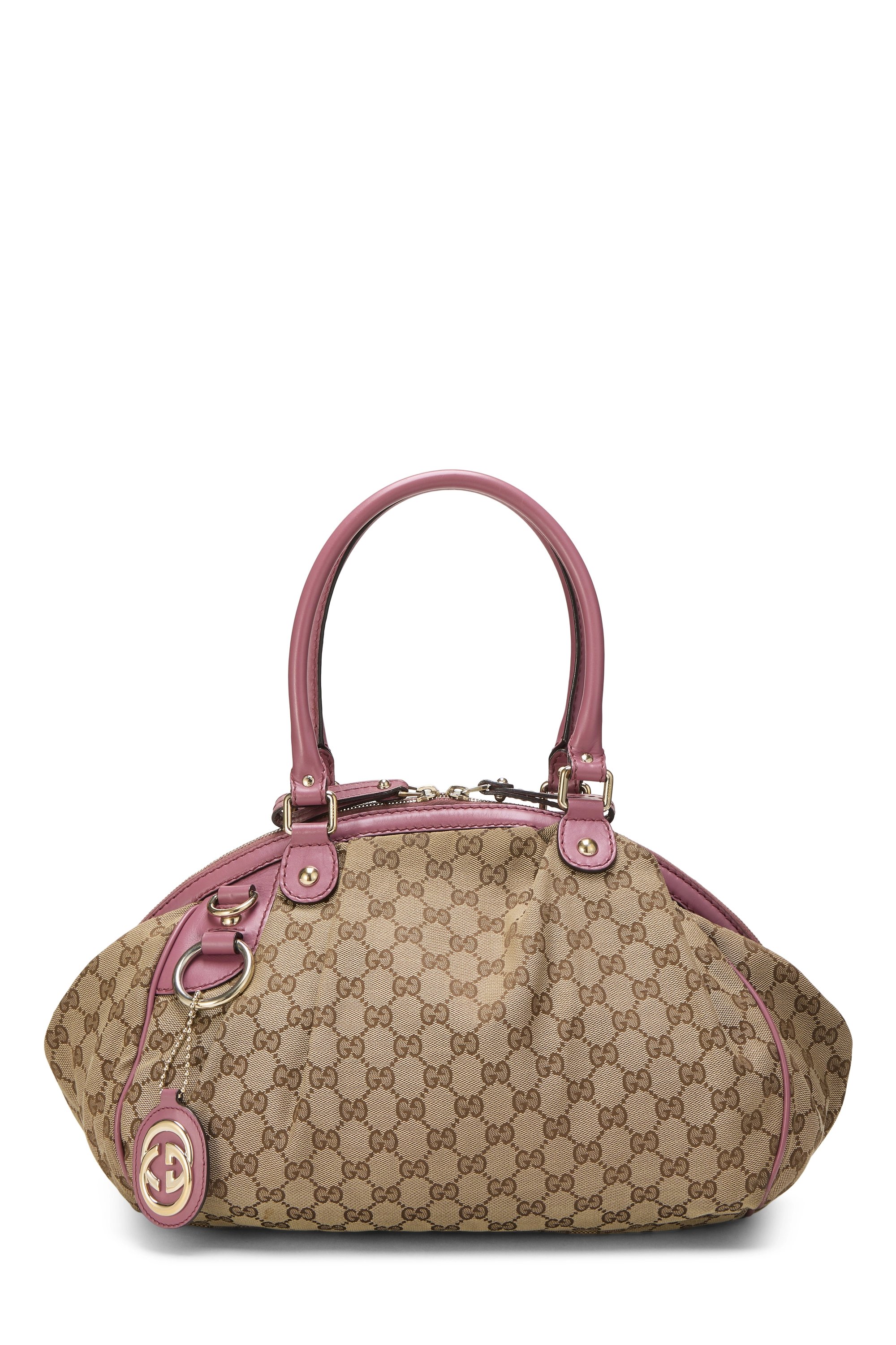 Pink Original GG Canvas Sukey Boston Handbag