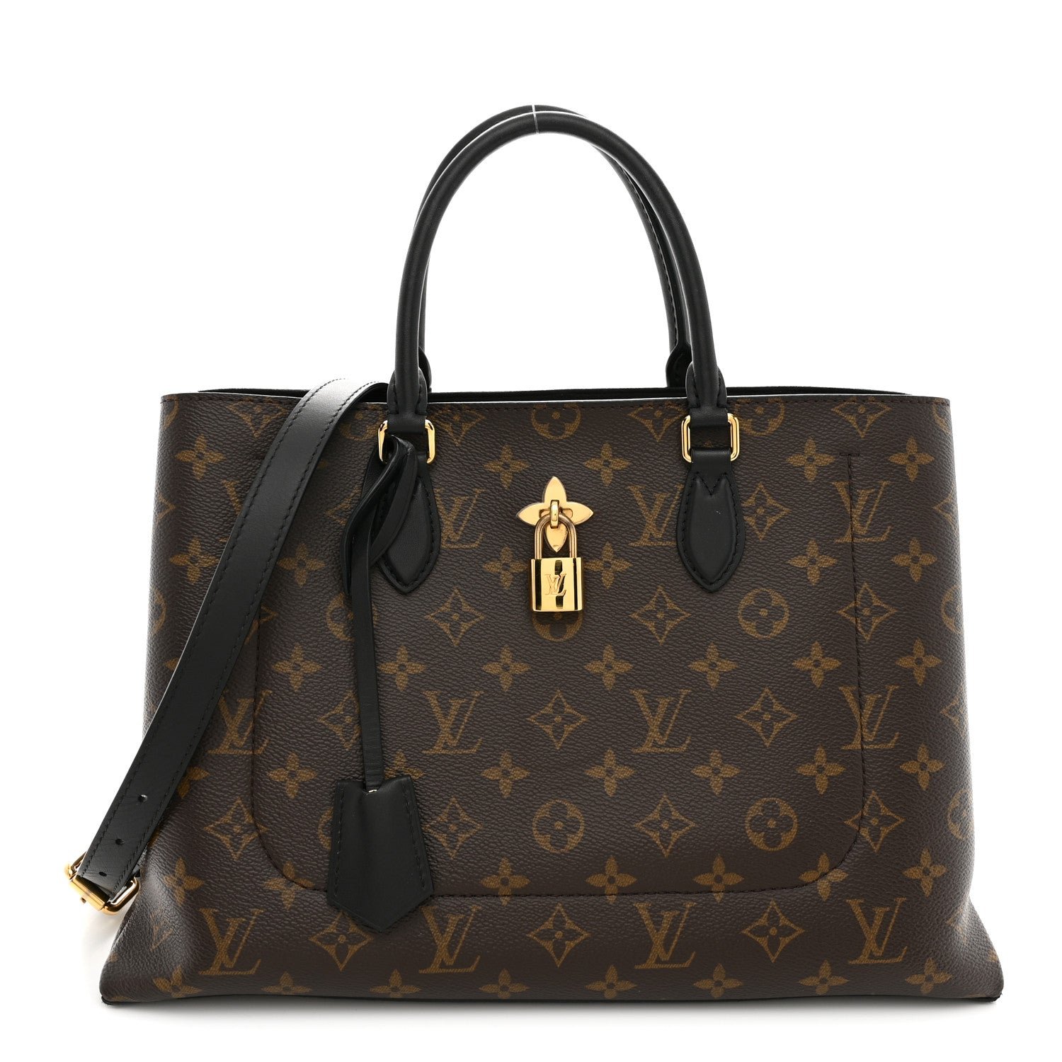 Louis Vuitton Monogram Flower Tote Black