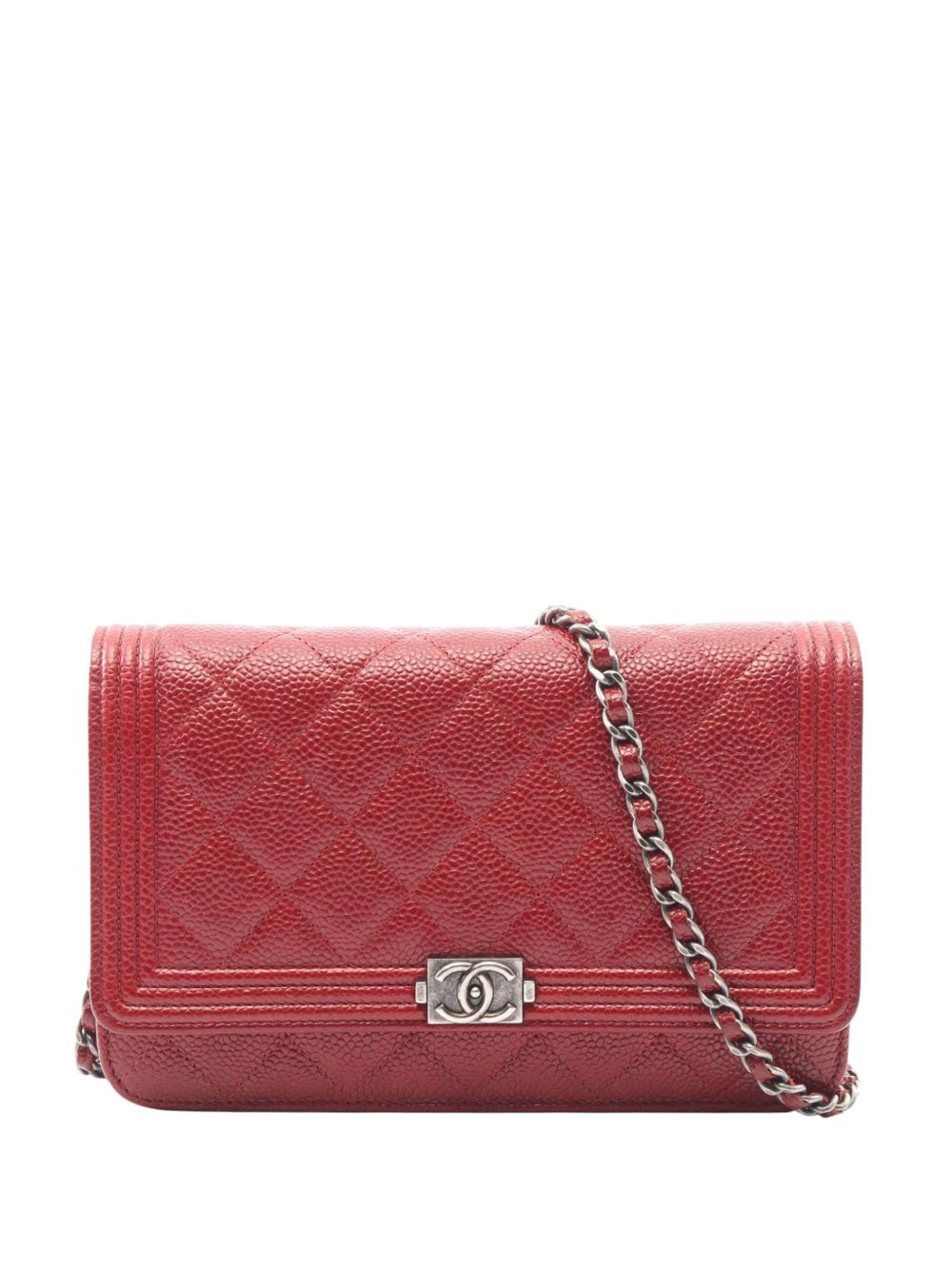 2014-2015 Quilted Caviar Boy Wallet on Chain crossbody bag