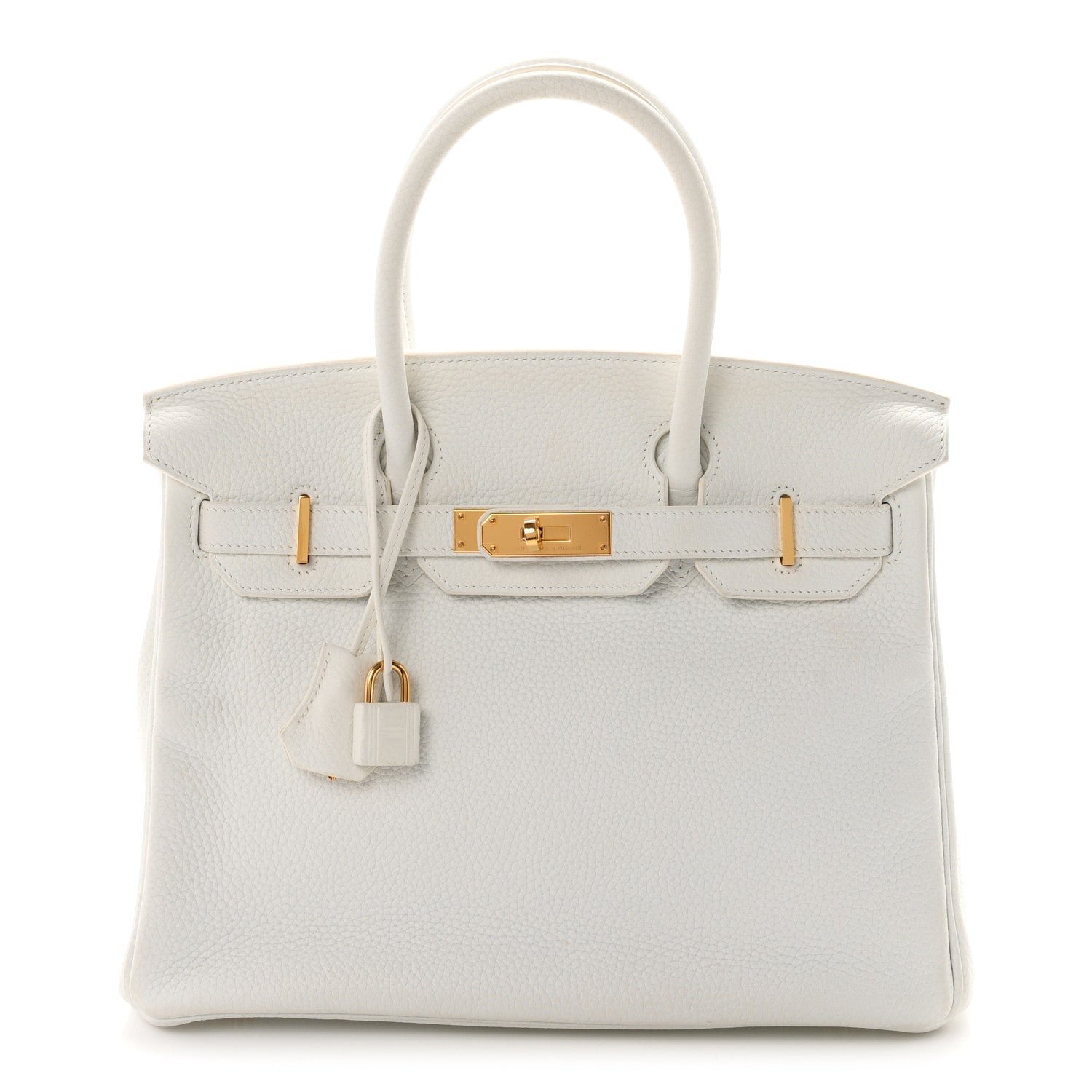 Hermes Taurillon Clemence Birkin 30 White