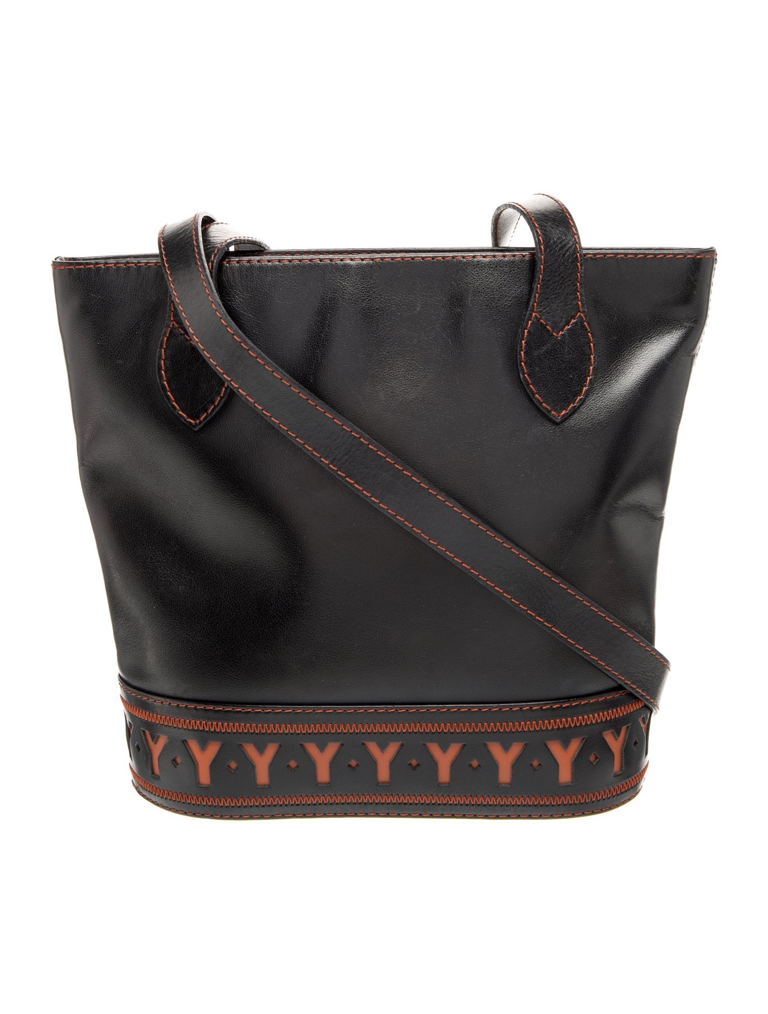Saint Laurent Leather "Y" Cut-Out Vintage