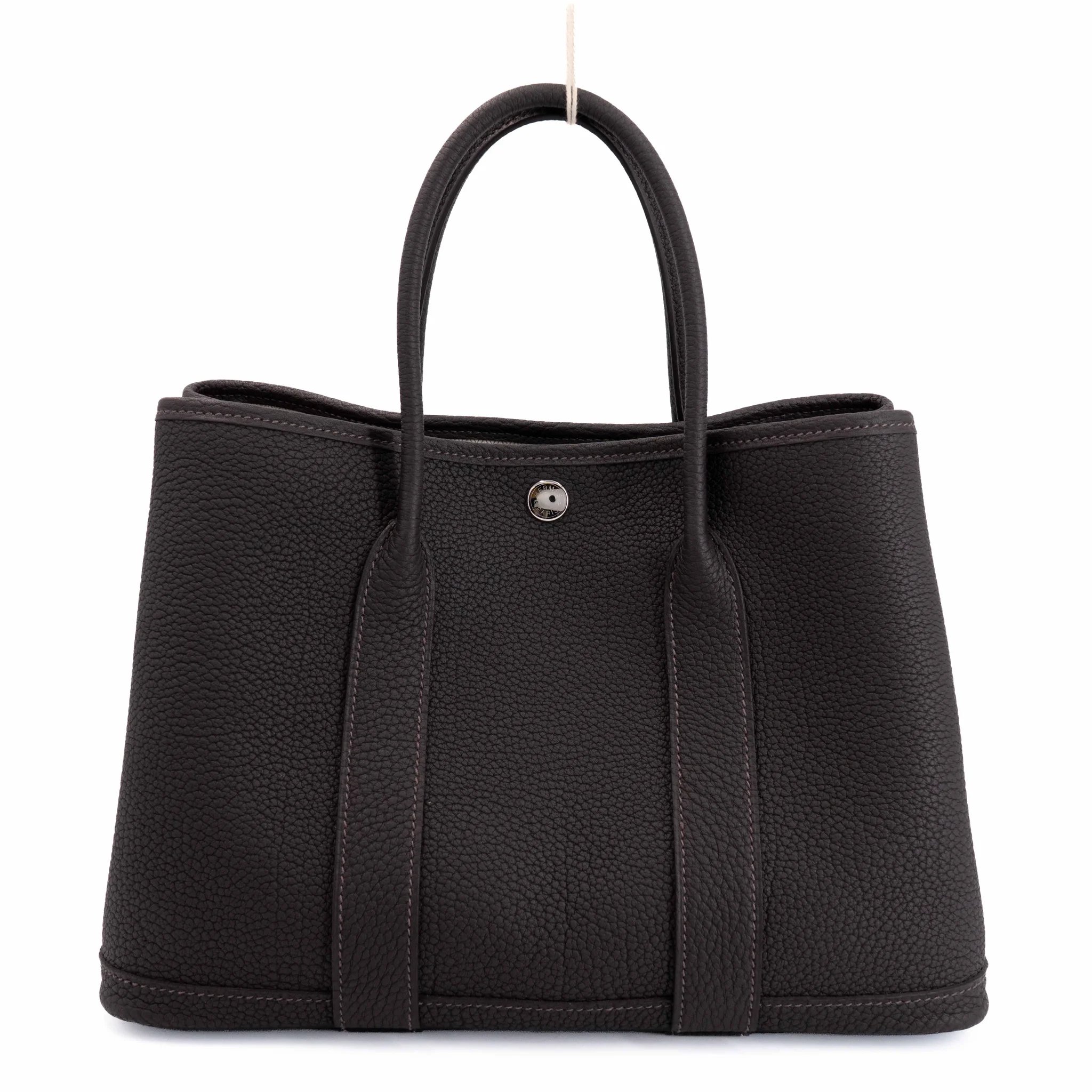 Brand New ( Rank N ) HERMÈS Garden Party TPM Bai Brun（T3） Negonda Palladium hardware G (2026)