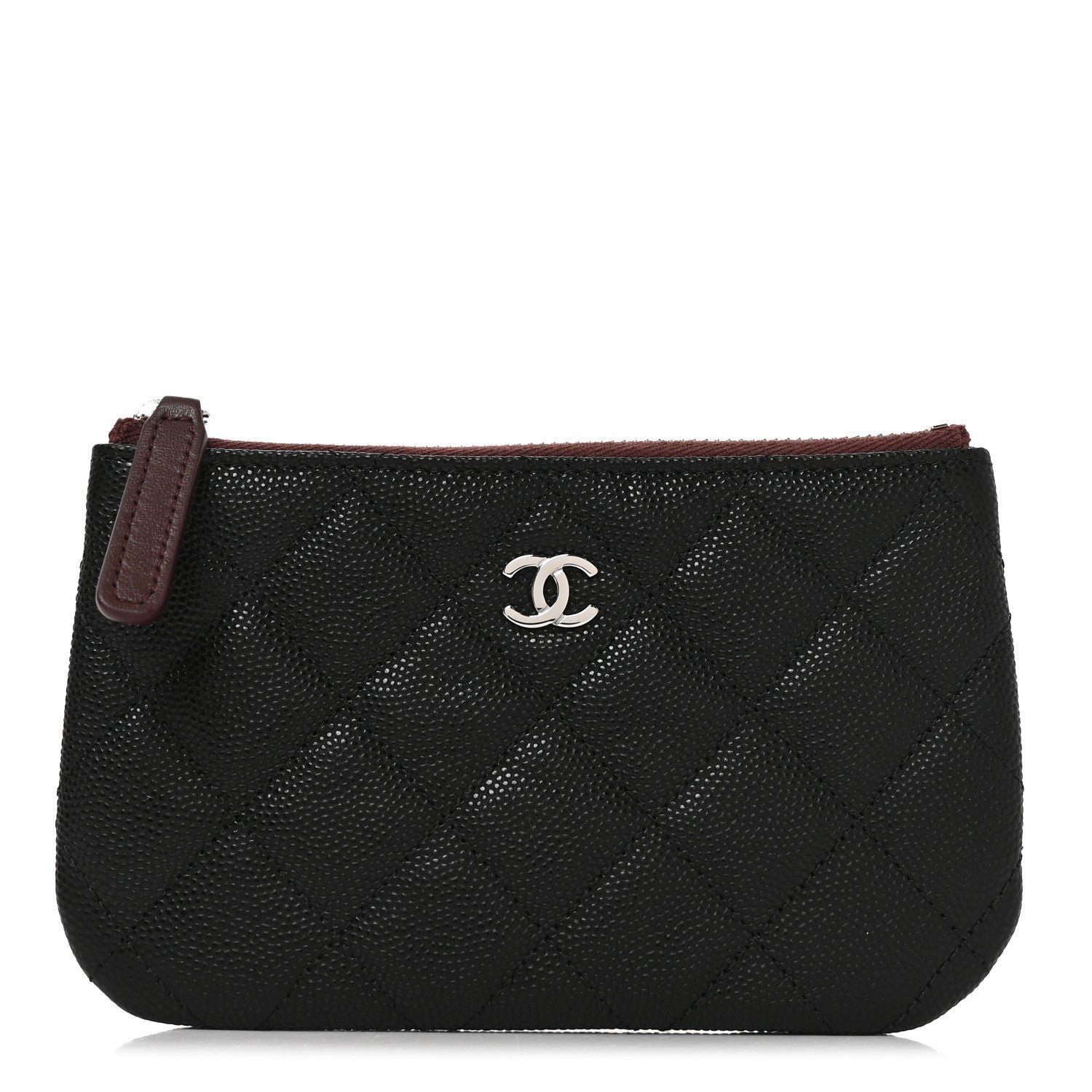 Chanel Caviar Quilted Small Cosmetic Case Black