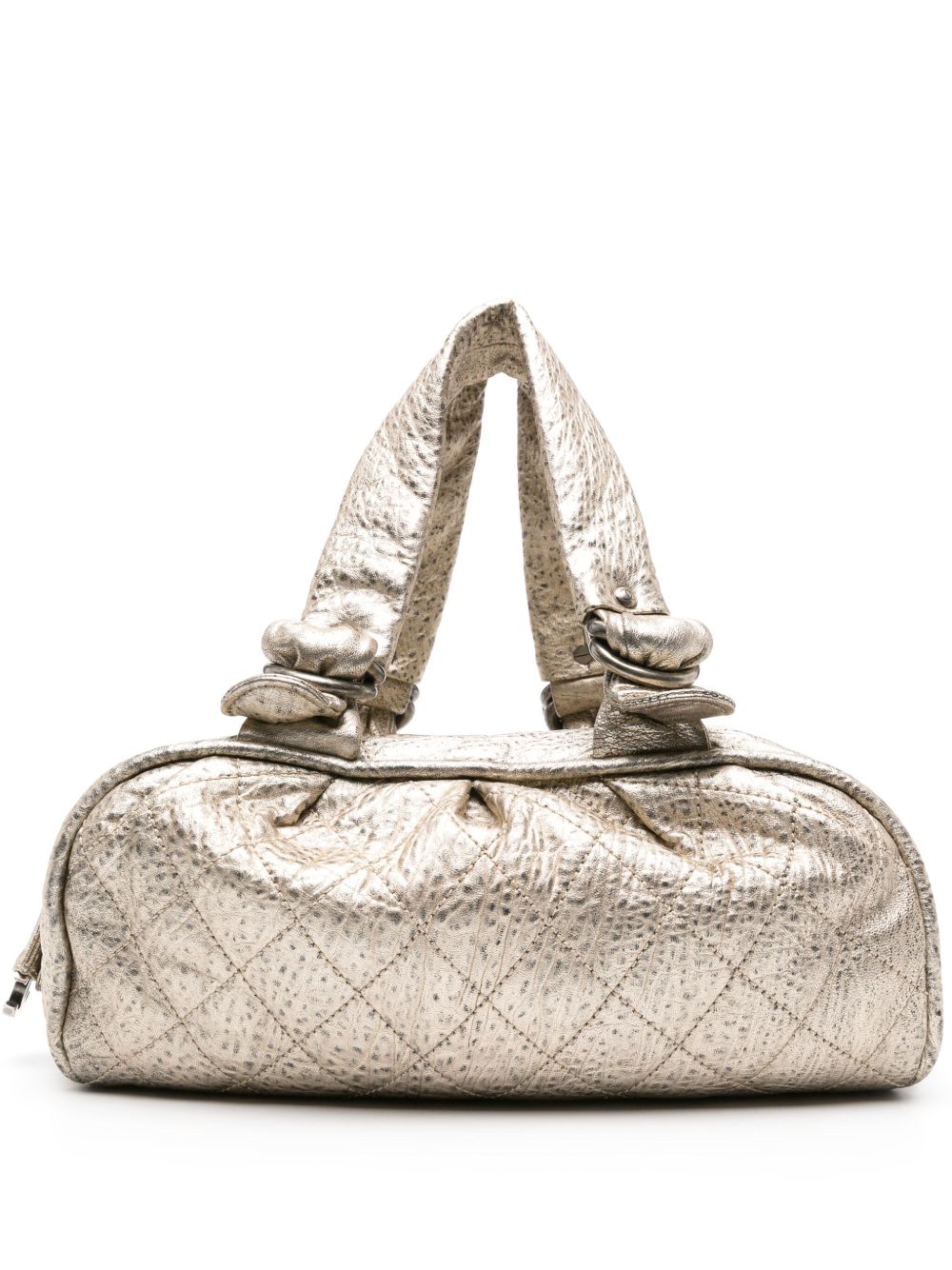 2006-2008 diamond-quilted metallic tote bag