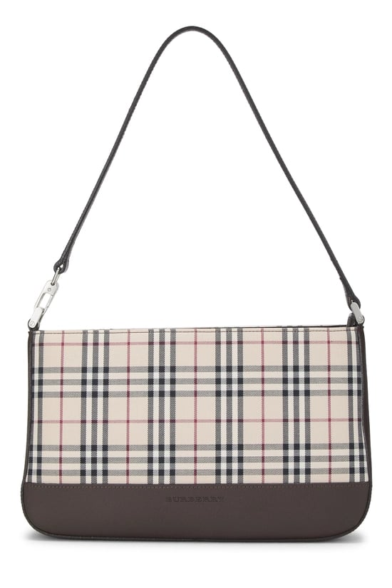 Brown House Check Jacquard Shoulder Bag Small