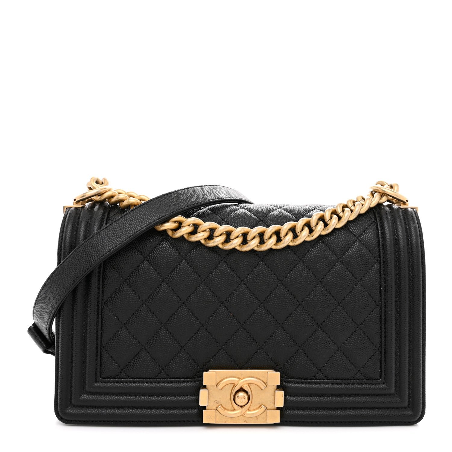 Chanel Caviar Quilted Medium Boy Flap Black