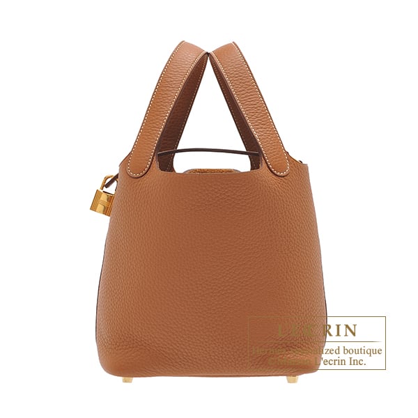 Hermes Picotin Lock bag 18/PM Gold Clemence leather Gold hardware