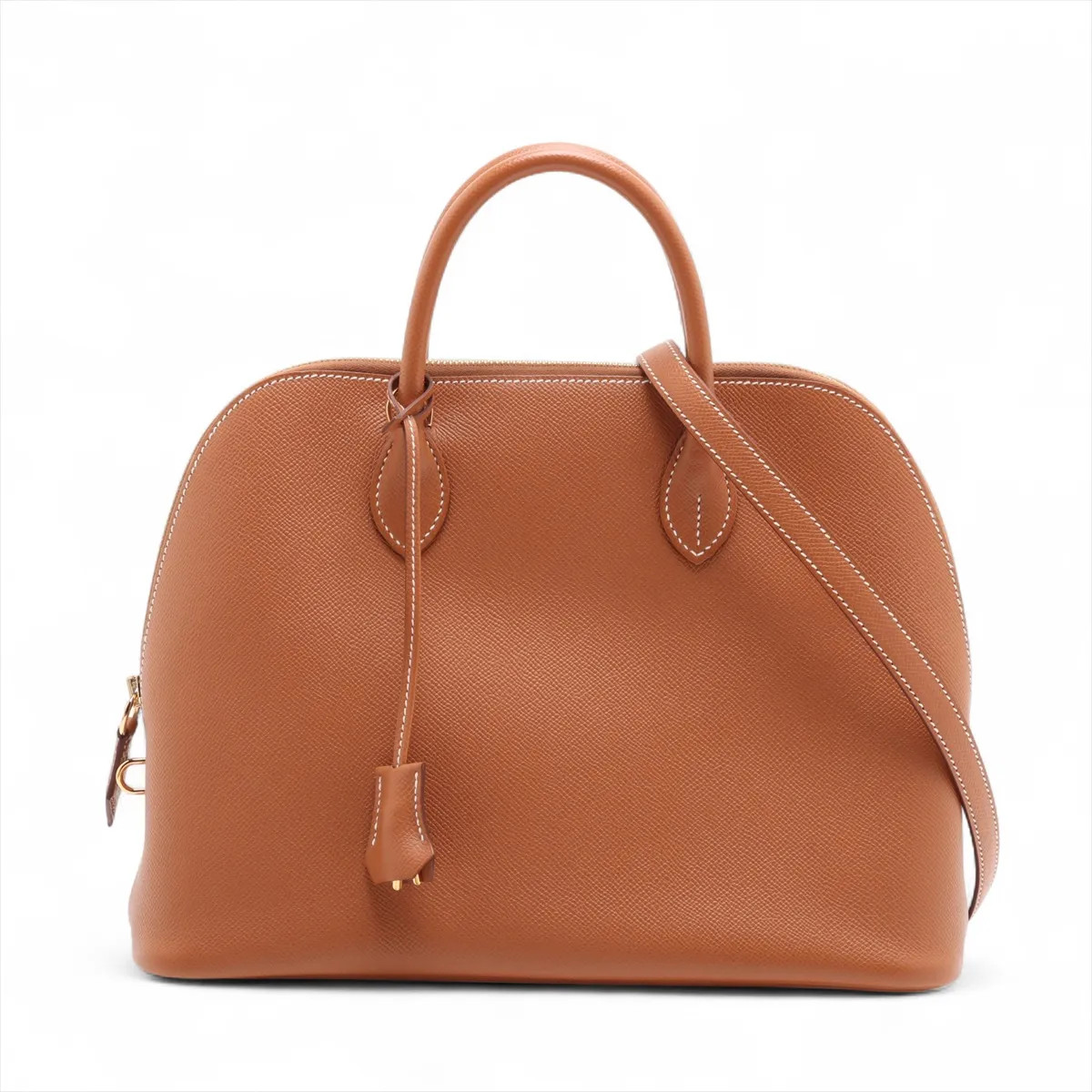 Hermès Bolide 1923 30 Veau Epsom Gold Gold Metal Fittings