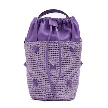 Valentino Canvas Roman Stud Bucket Bag
