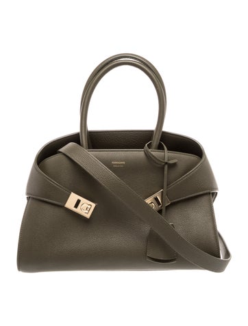 Leather Hug Top Handle Bag Small